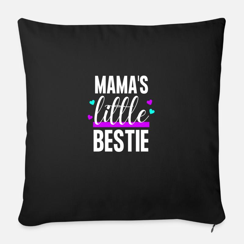Papa’s Little Fire Cracker Red Glitter - Coussin et housse de 45 x 45 cm - noir