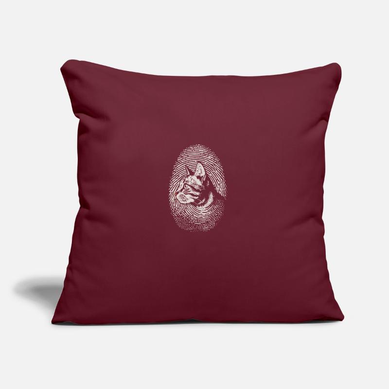 Empreinte digitale de chat Chat créatif Coussin et housse de 45 x 45 cm