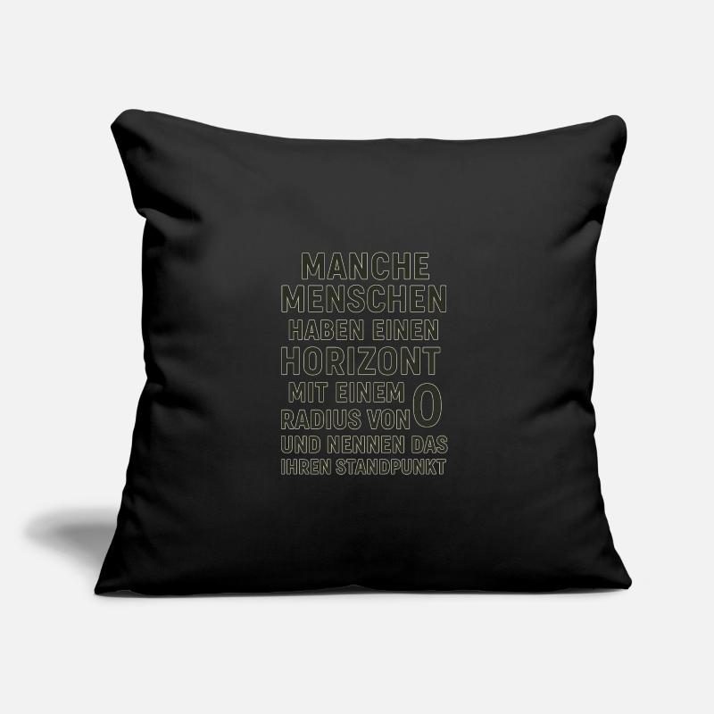 Nullradius-Horizont Standpunkt Spruch Sofakissen mit Füllung 45 x 45 cm