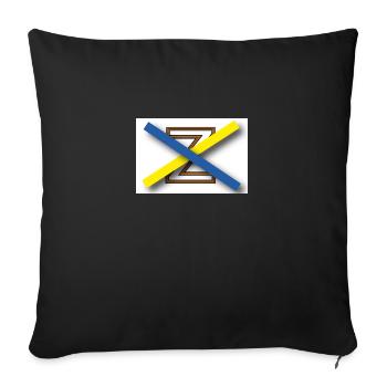Pas de Z en Ukraine - Coussin et housse de 45 x 45 cm - noir - Devant