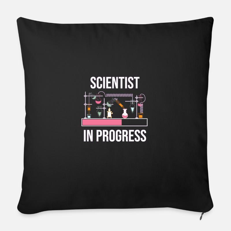 Scientist In Progress Physics Science Chemistry - Sofakissen mit Füllung 45 x 45 cm - Schwarz