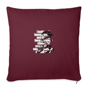 Anti Racism Phrases - Sofa pillow with filling 45cm x 45cm - burgundy - Front