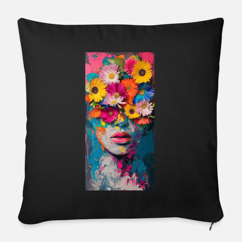 kunst - Sofakissen mit Füllung 45 x 45 cm - Schwarz