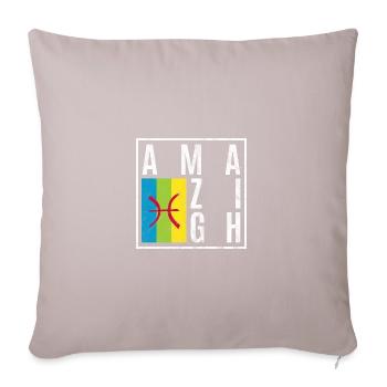 Amazigh - Coussin et housse de 45 x 45 cm - taupe clair - Devant