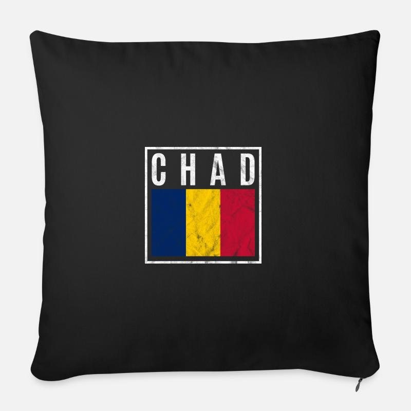 Tchad - Coussin et housse de 45 x 45 cm - noir