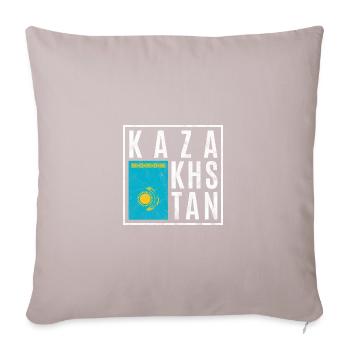 Kazakhstan - Coussin et housse de 45 x 45 cm - taupe clair - Devant