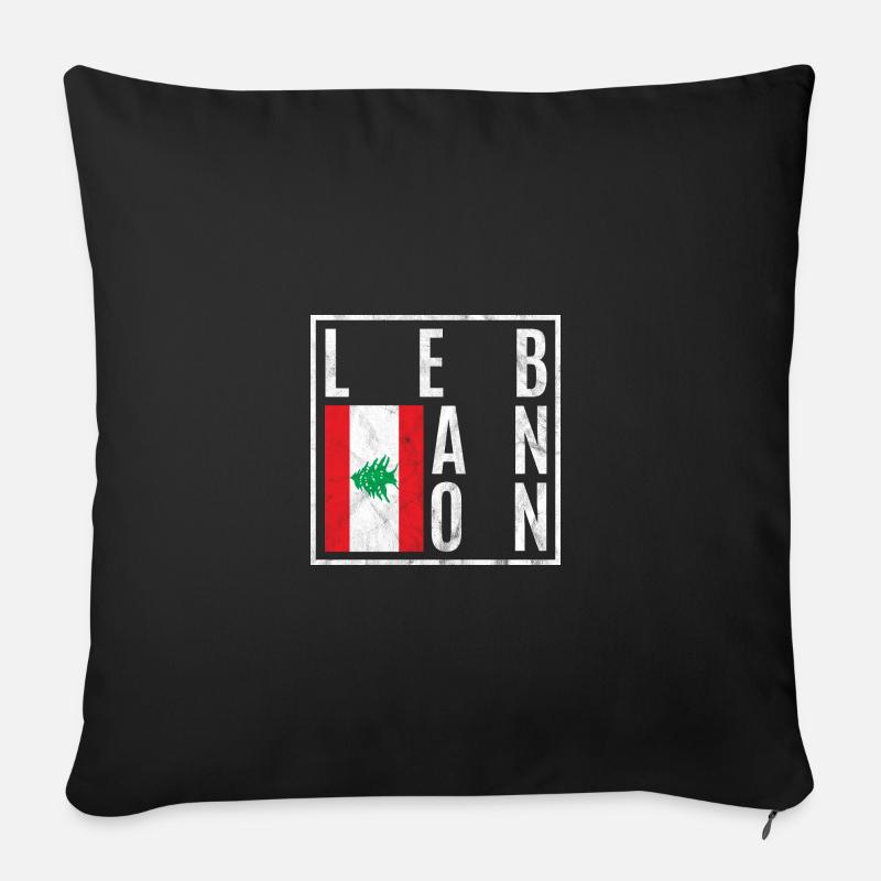Libanon - Sofakissen mit Füllung 45 x 45 cm - Schwarz