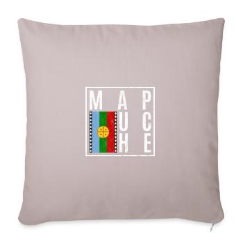 Mapuche - Coussin et housse de 45 x 45 cm - taupe clair - Devant