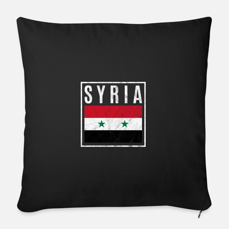 Syrien - Sofakissen mit Füllung 45 x 45 cm - Schwarz