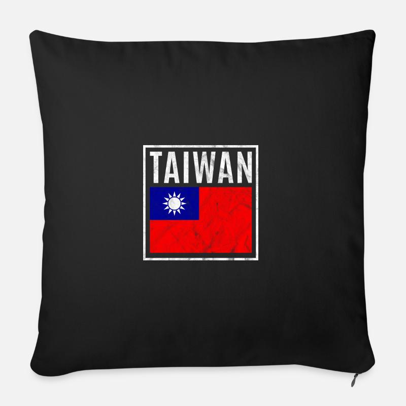 Taiwan - Sofakissen mit Füllung 45 x 45 cm - Schwarz