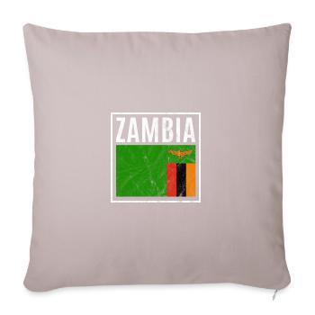 Zambia - Sofa pillow with filling 45cm x 45cm - light taupe - Front