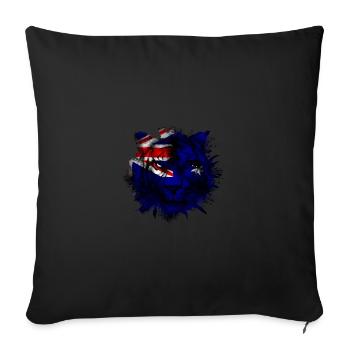 Australia - Sofa pillow with filling 45cm x 45cm - black - Front