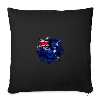 Îles Cook - Coussin et housse de 45 x 45 cm - noir - Devant
