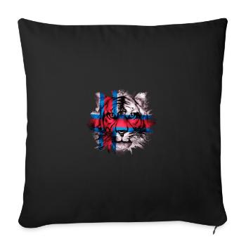 Faroe Islands - Sofa pillow with filling 45cm x 45cm - black - Front