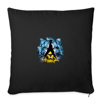 Saint Lucia - Sofa pillow with filling 45cm x 45cm - black - Front