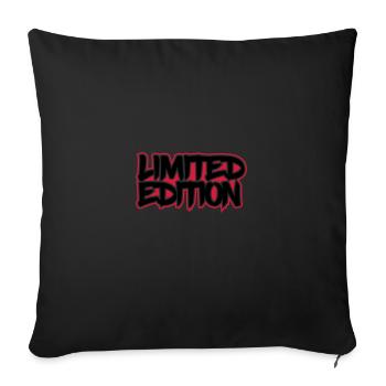 limited edition - Sofa pillow with filling 45cm x 45cm - black - Front