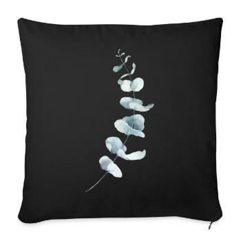 Eukalyptus - Sofakissen mit Füllung 45 x 45 cm - Schwarz - Vorne