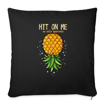 Pineapple Swinger - Sofakissen mit Füllung 45 x 45 cm - Schwarz - Vorne