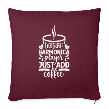 Harmonica Musican Instant Player Just Coffee - Sofa pillow with filling 45cm x 45cm - burgundy - Front