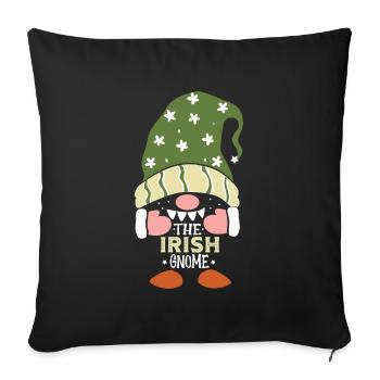 The Irish gnome. - Sofa pillow with filling 45cm x 45cm - black - Front