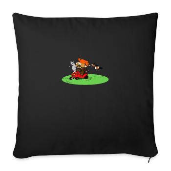 Cheffe on Tour - Sofa pillow with filling 45cm x 45cm - black - Front