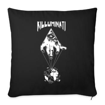 KILLUMINATI WORLD REGIME - Sofakissen mit Füllung 45 x 45 cm - Schwarz - Vorne
