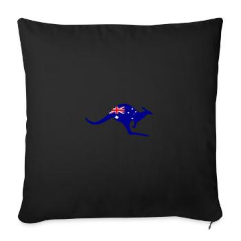 Australisches Känguru - Sofakissen mit Füllung 45 x 45 cm - Schwarz - Vorne