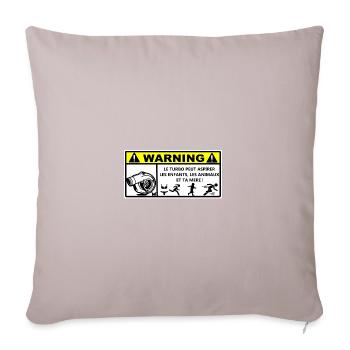 warning - Sofa pillow with filling 45cm x 45cm - light taupe - Front