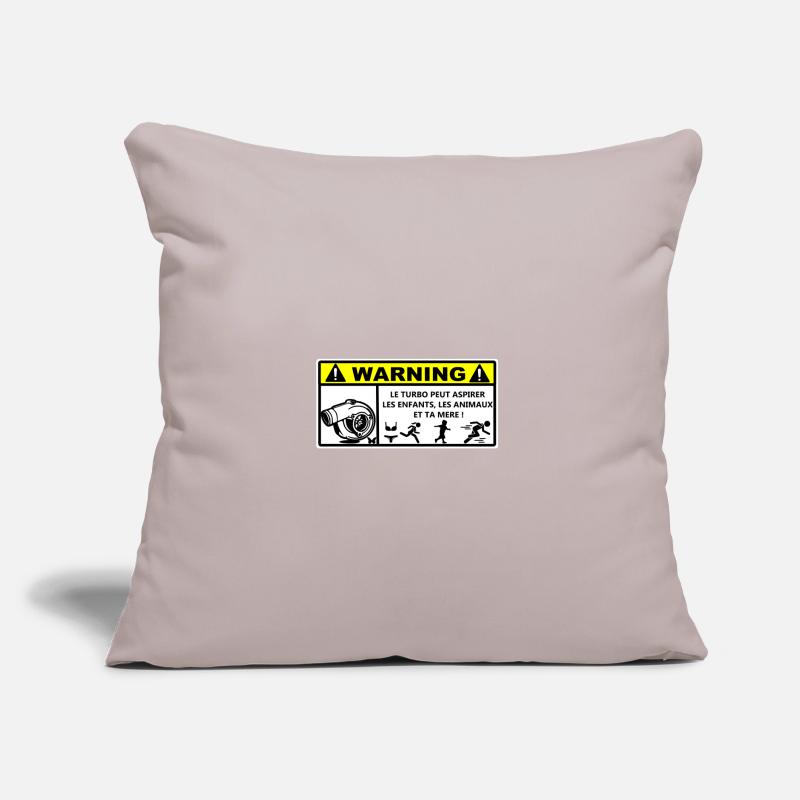 Warning Coussin et housse de 45 x 45 cm