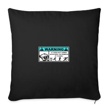 Autocollant Voiture - Coussin et housse de 45 x 45 cm - noir - Devant