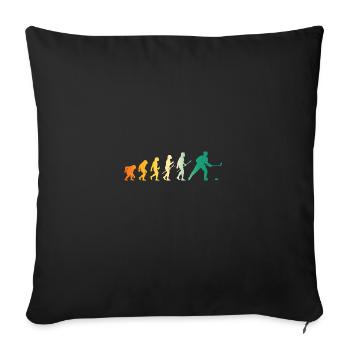 Eishockeyspieler Evolution Eishockey - Sofakissen mit Füllung 45 x 45 cm - Schwarz - Vorne