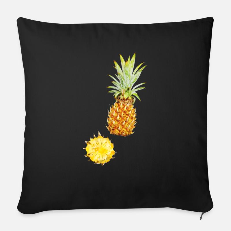 Ananas - Sofakissen mit Füllung 45 x 45 cm - Schwarz