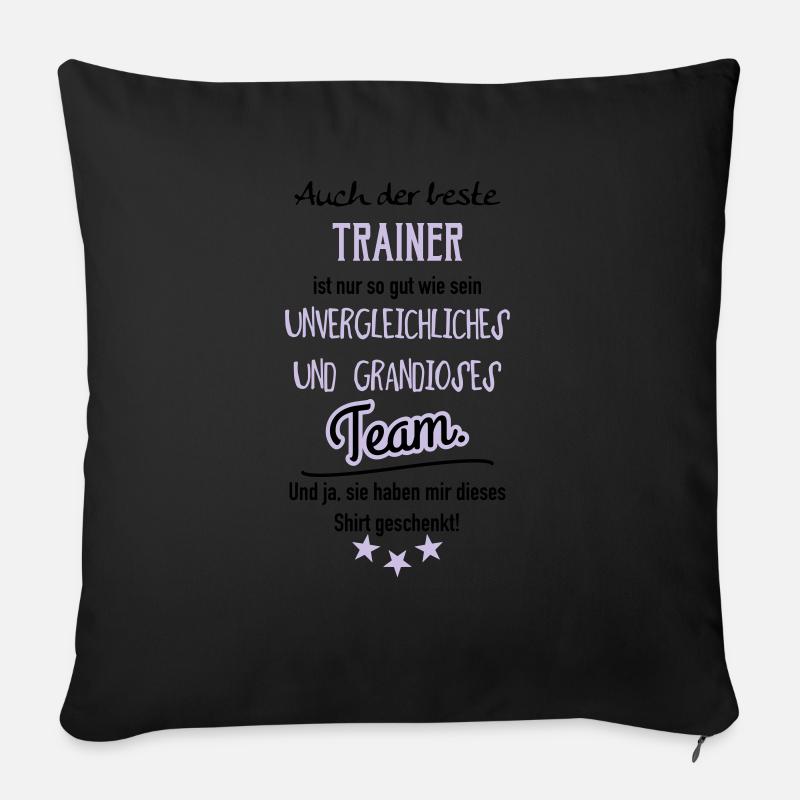 Bester Trainer Shirt - Sofakissen mit Füllung 45 x 45 cm - Schwarz