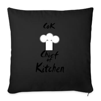 chef - Sofa pillow with filling 45cm x 45cm - black - Front