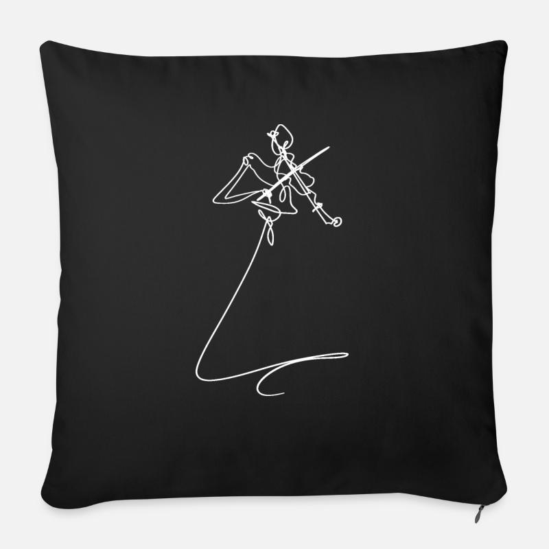 Geige - Sofakissen mit Füllung 45 x 45 cm - Schwarz