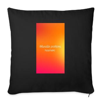 Femme donnant des coups de pied dans des œufs - Coussin et housse de 45 x 45 cm - noir - Devant