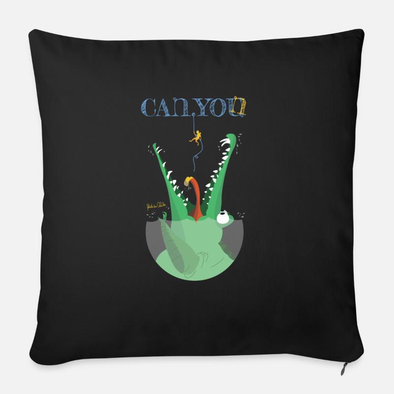 CrocoCanyon - Sofakissen mit Füllung 45 x 45 cm - Schwarz
