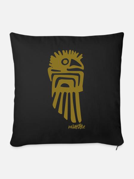 Azteken 3 - Sofakissen mit Füllung 45 x 45 cm - Schwarz