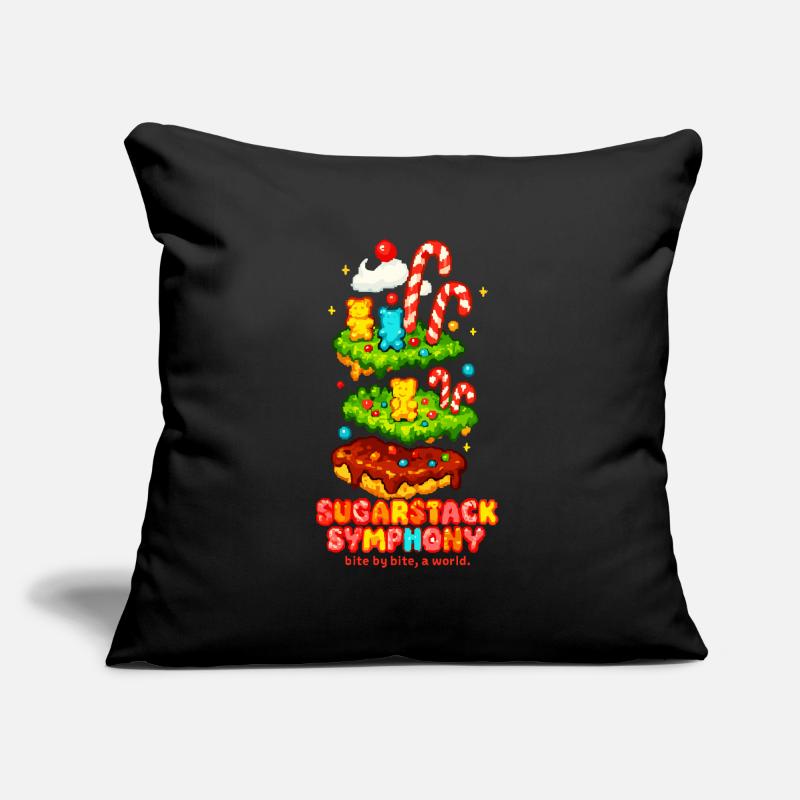 Sugarstack Symphony – Bite by Bite, a World Sofa pillow with filling 45cm x 45cm