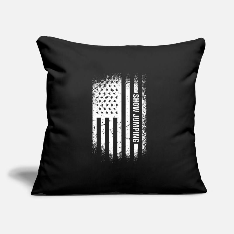 Jumper Drapeau Us Saut d’obstacles Coussin et housse de 45 x 45 cm
