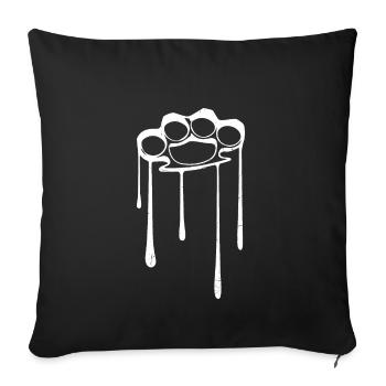 Schlagring - Sofakissen mit Füllung 45 x 45 cm - Schwarz - Vorne