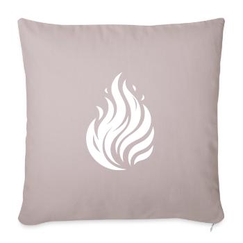 Fire Tattoo Flames Illustration Design - Sofa pillow with filling 45cm x 45cm - light taupe - Front