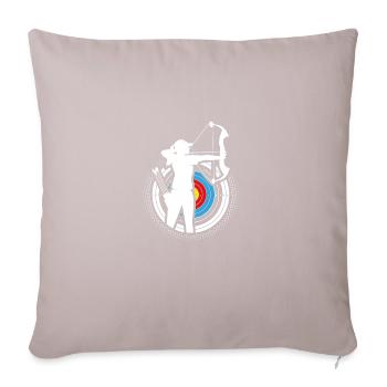 Bow and arrow Archery Archer - Sofa pillow with filling 45cm x 45cm - light taupe - Front