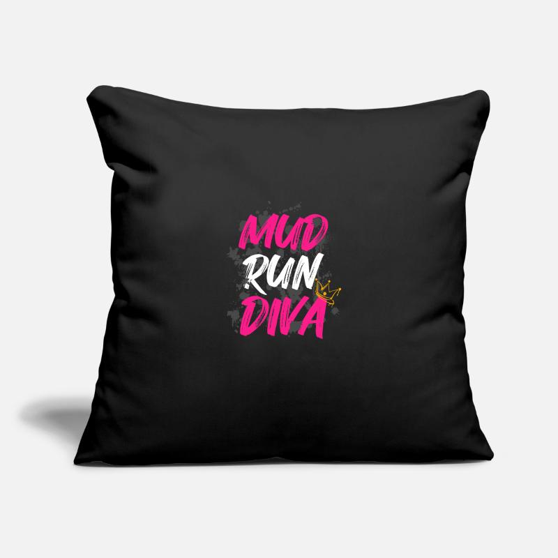 Mud Run Diva Schlammlauf Muddy Race Sofakissen mit Füllung 45 x 45 cm
