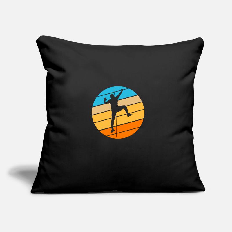 Bergsteigen Bouldern Retro Klettern Kletterer Sofakissen mit Füllung 45 x 45 cm