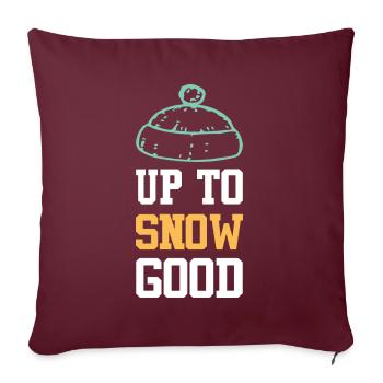 Citation de snowboarder - Coussin et housse de 45 x 45 cm - bordeaux - Devant