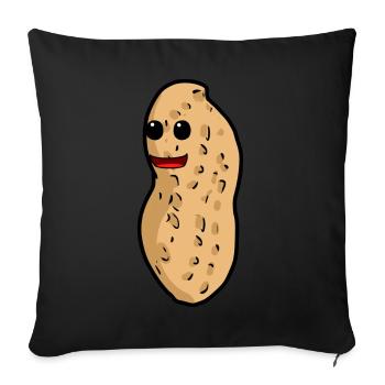 Cacahuètes Enfants Cacahuètes Enfant Bébé Enfants - Coussin et housse de 45 x 45 cm - noir - Devant
