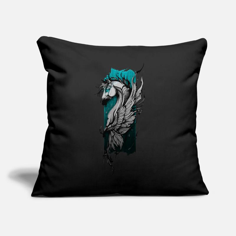 Monture céleste : Cheval ailé s’élevant Coussin et housse de 45 x 45 cm