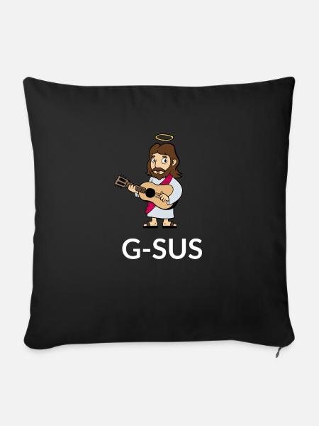 G-Sus (Jesus) - Sofakissen mit Füllung 45 x 45 cm - Schwarz