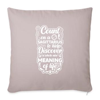 Horoscope Birthday December - Sofa pillow with filling 45cm x 45cm - light taupe - Front